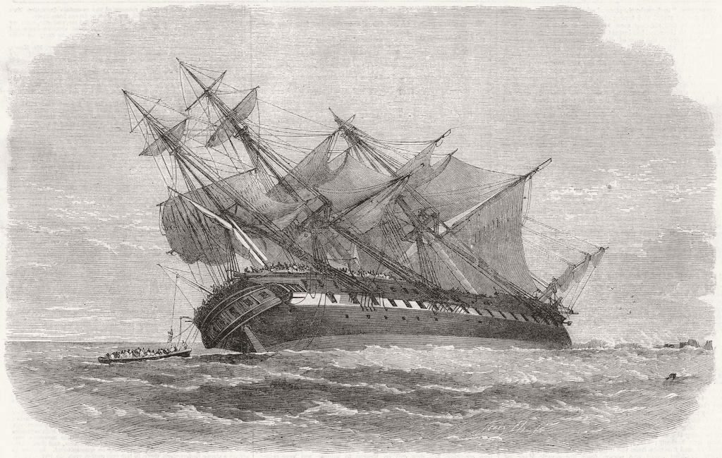 BRAZIL. Duncan Dunbar, Australian liner  1865 old antique print picture